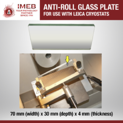 Anti Roll Glass for Leica cryostats with dimensions