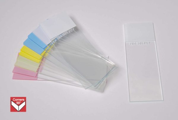 Microscope Slides, Clear Glass, 90° Corners