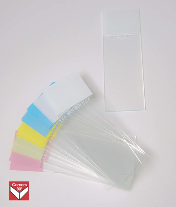 Microscope Slides, Clear Glass, 90° Corners