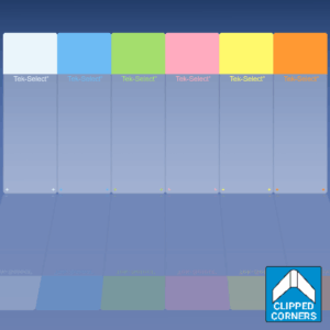 Microscope slides with positive charge and clipped corners white, blue, green, pink, yellow, orange