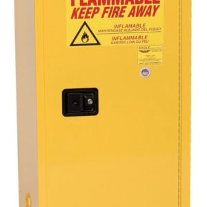 1906 Yellow Flammable Keep Fire Away cabinet