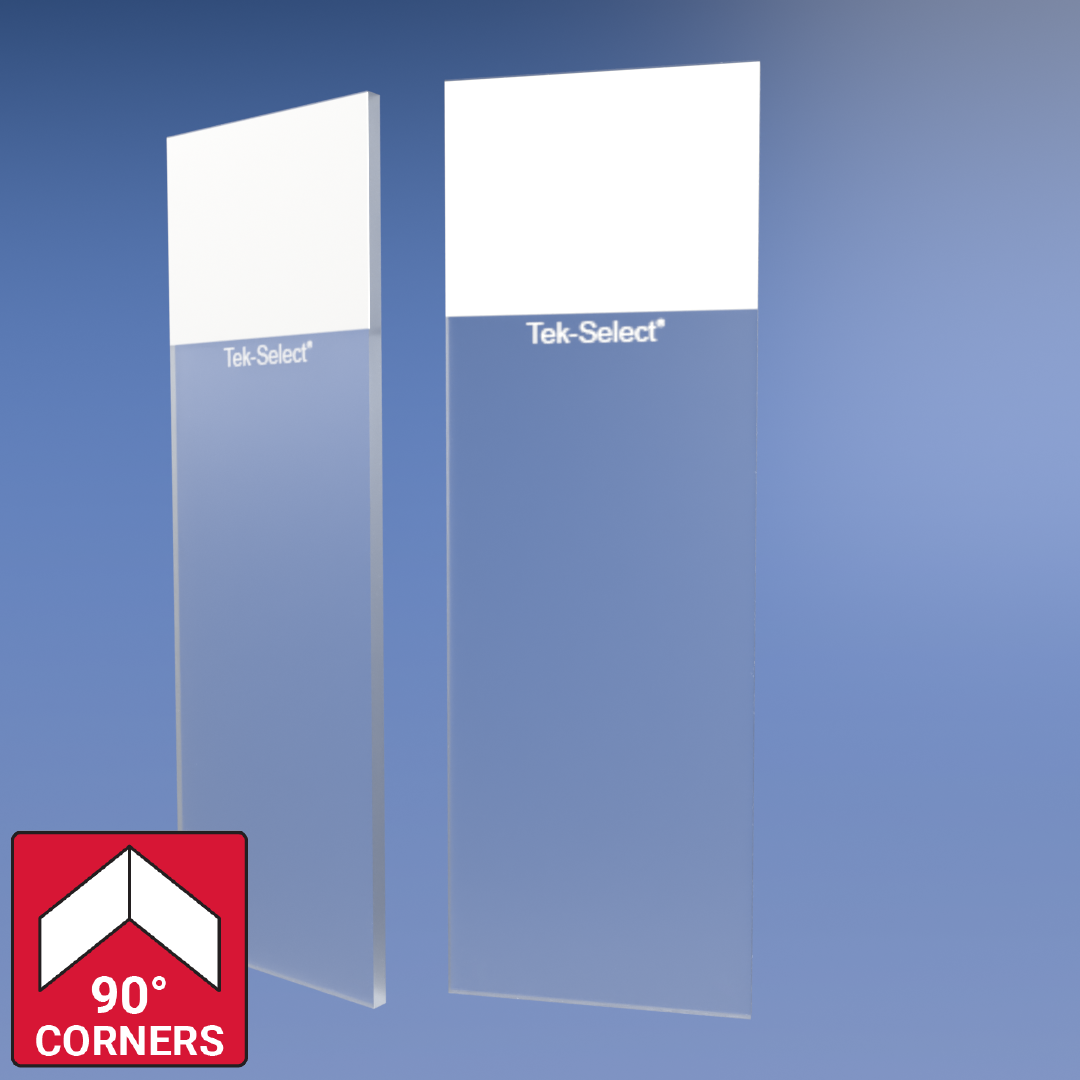 Plain, Frosted, or double frosted slides with 90 degree angles