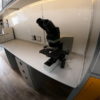 Olympus microscope in the MOHS van