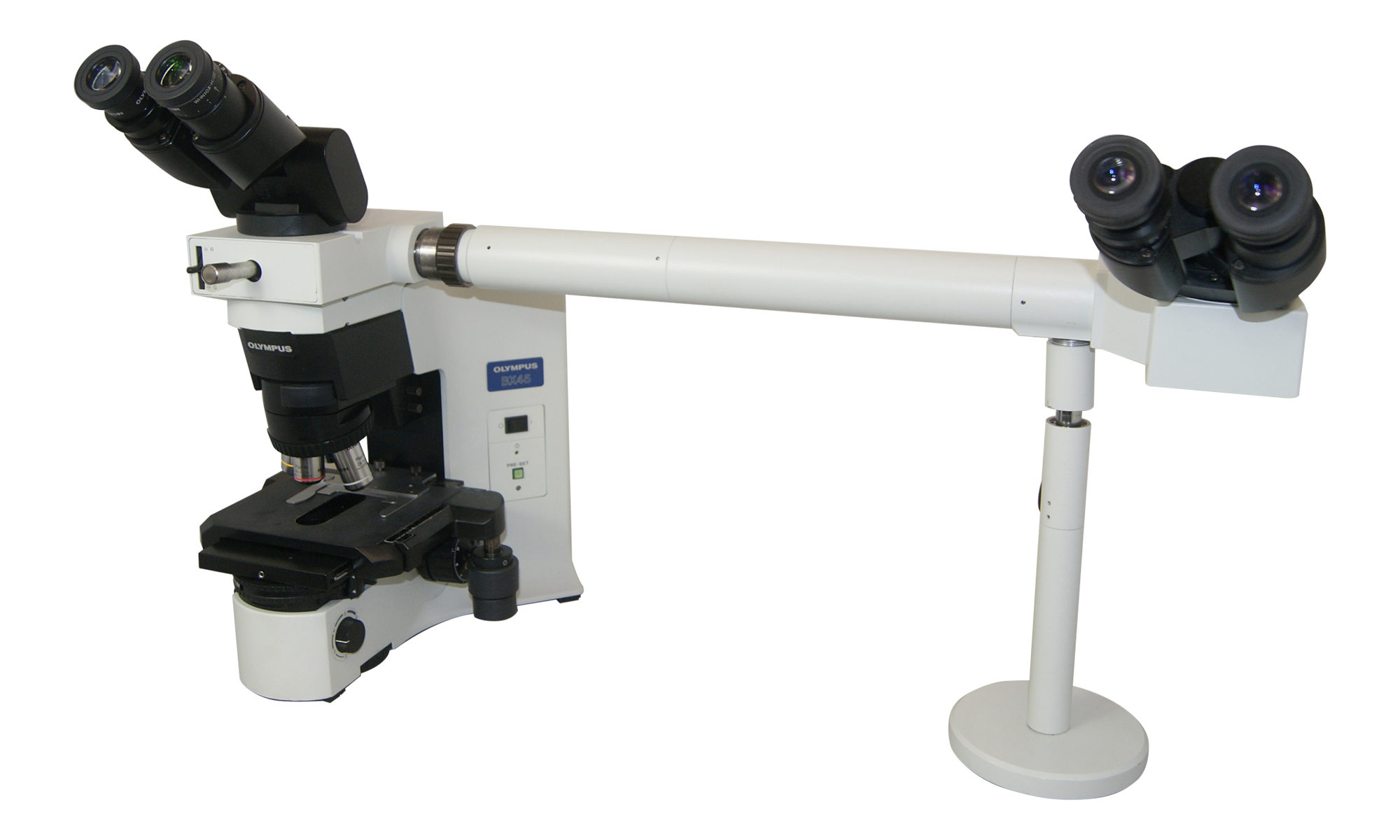 Olympus BX45 Side by Side microscope