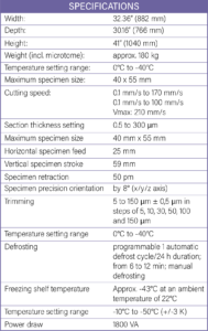 Specifications for the Leica CM3050 S 1