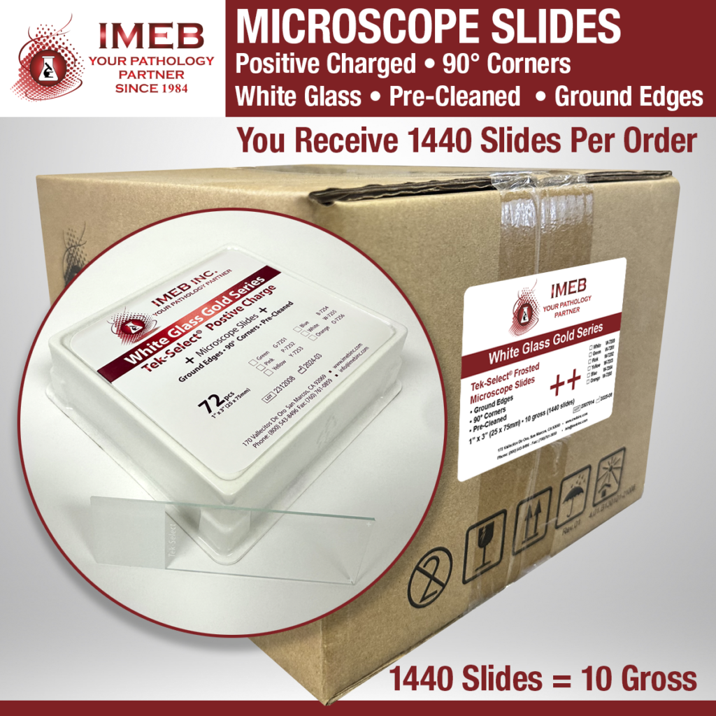 W-7255 cardboard box of slides with a white plastic box of slides in a circle