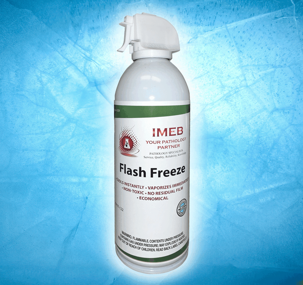 Flash Freeze One 10oz can on an icy blue background