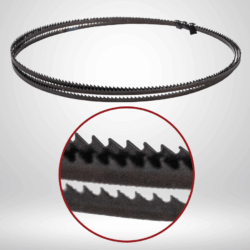 Bone band saw blade with standard teeth