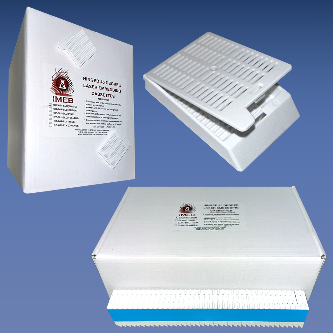 Laser Embedding Cassettes – Hinged 45° – Bulk/Taped or Packaged/Tubed ...