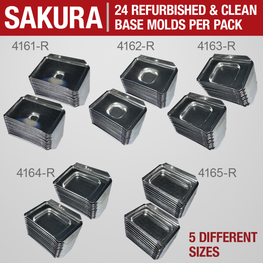 Sakura base molds refurbished in 5 different sizes