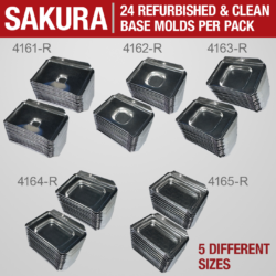 Sakura base molds refurbished in 5 different sizes