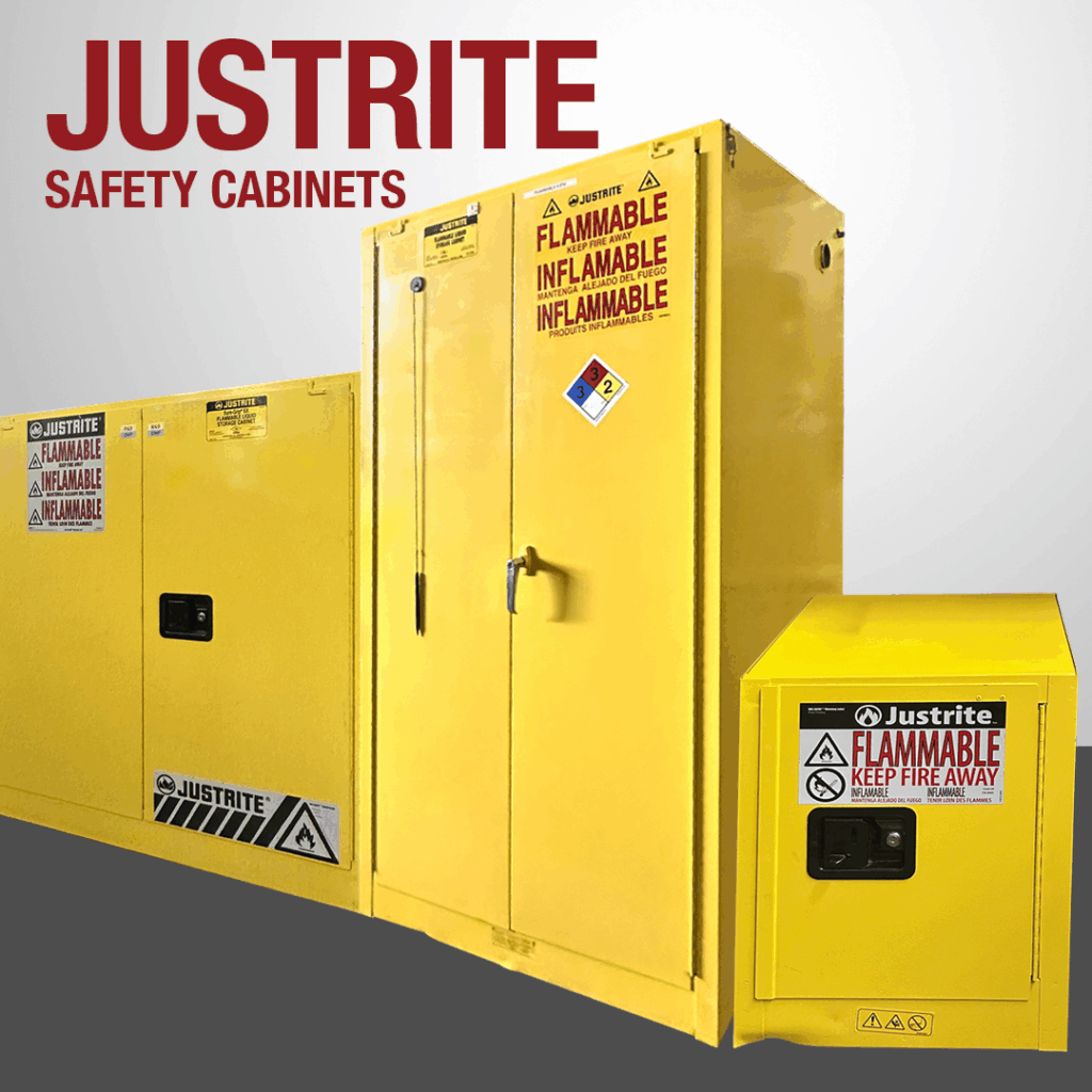 Justrite Flammable Safety Storage Cabinets Self-Closing (Refurbished ...