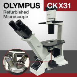 Olympus CKX31 Inverted Microscope with Objectives, and Warranty