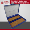 Blue microscope plastic slide case holds 100