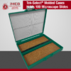 Green microscope plastic slide case holds 100