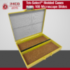 Yellow microscope plastic slide case holds 100