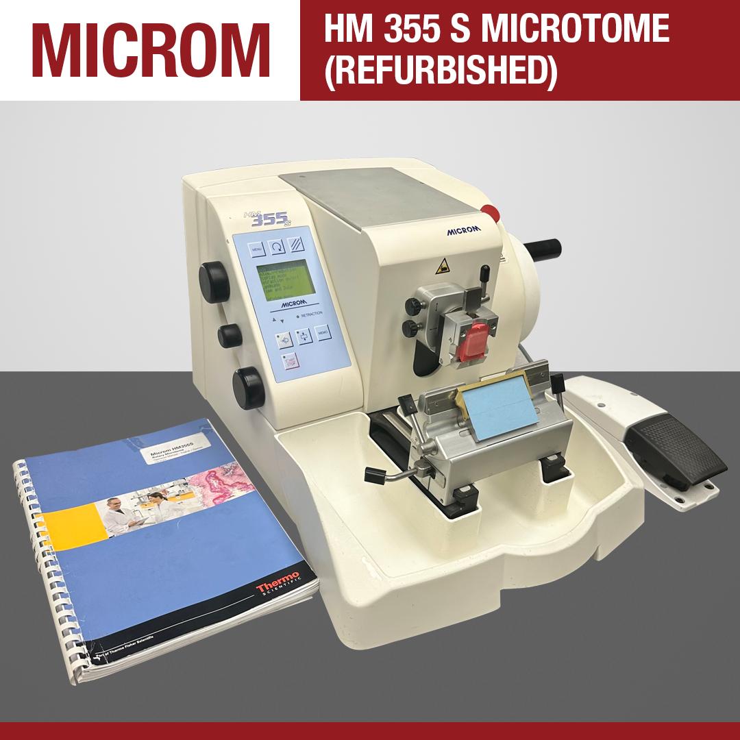 MICROM HM 355 S microtome with manual and footswitch
