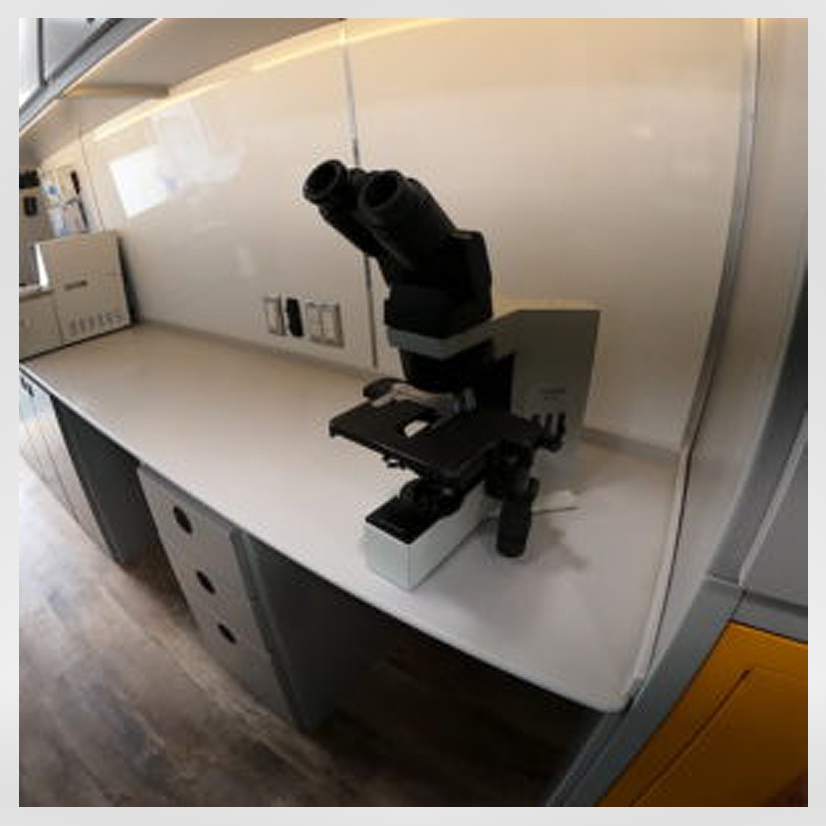 Mohs Mobile van by IMEB Inc. microscope