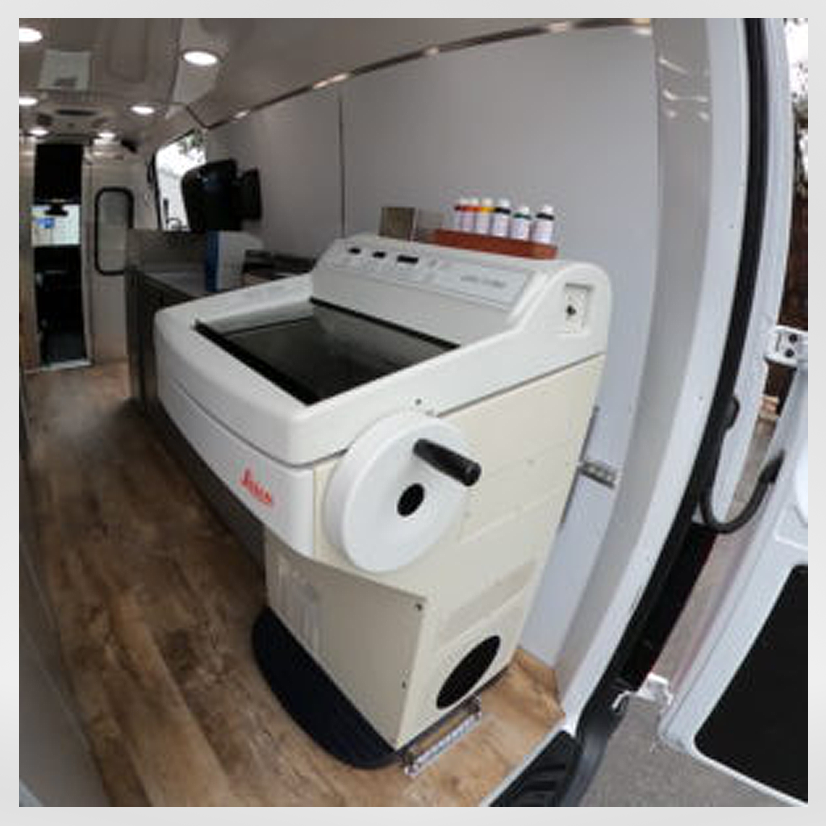 Mohs Mobile van by IMEB Inc. cryostat